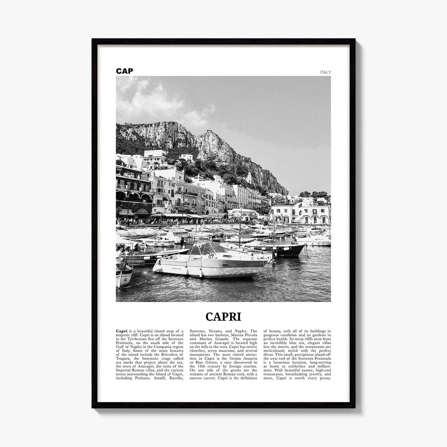 Capri Newspaper Poster, framed poster mockup