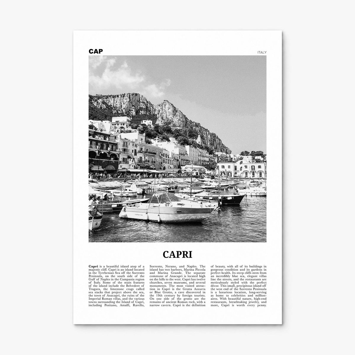 Capri Newspaper Poster, print only (unframed)