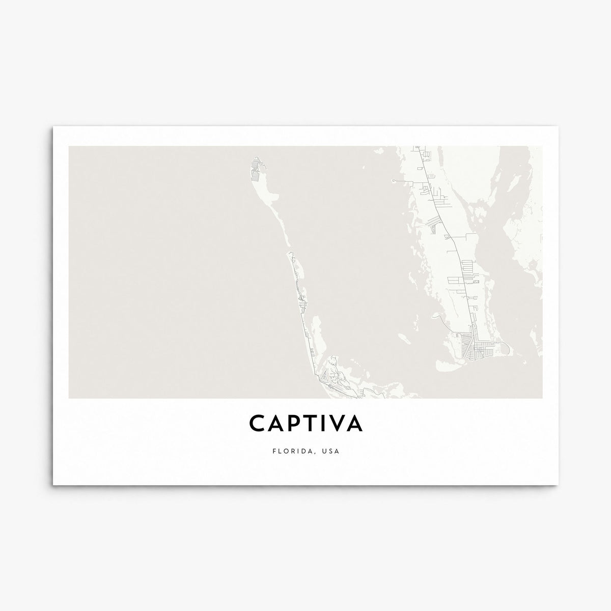 Captiva Map Poster, print only (unframed)