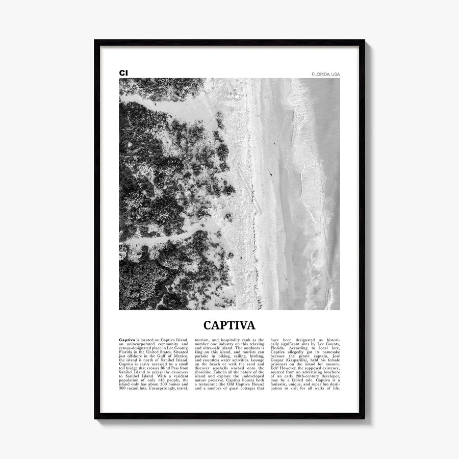 Captiva Newspaper No 1 Poster, framed poster mockup