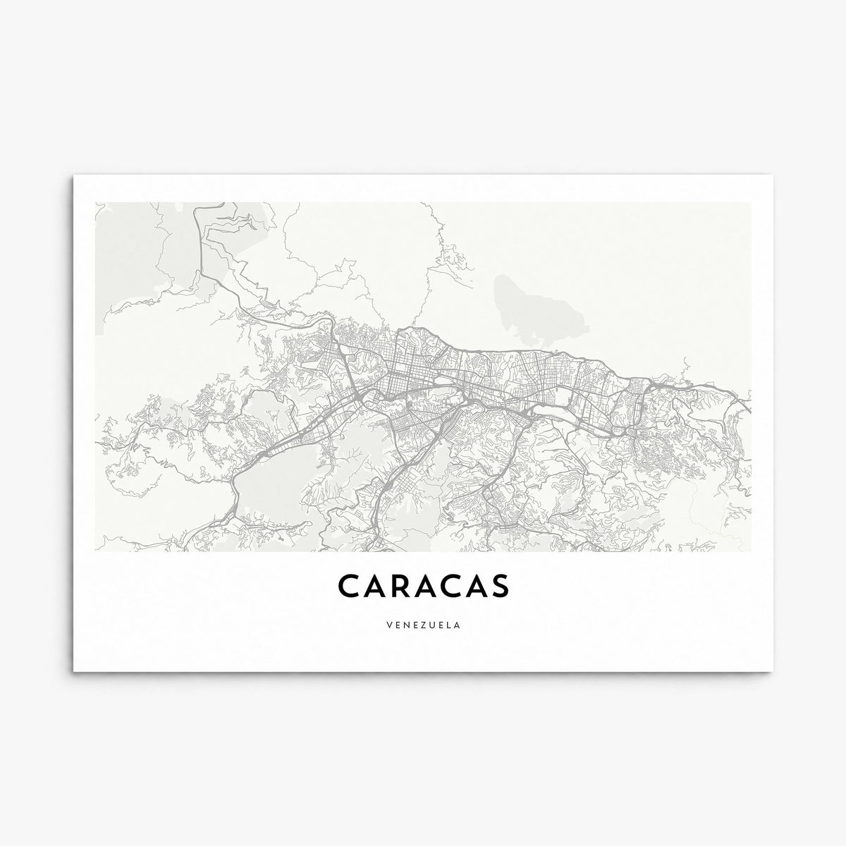 Caracas Map Poster, print only (unframed)