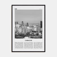 Caracas No 1 Poster Black Wood / 8x12 in Nbourhood Travel B&W Poster