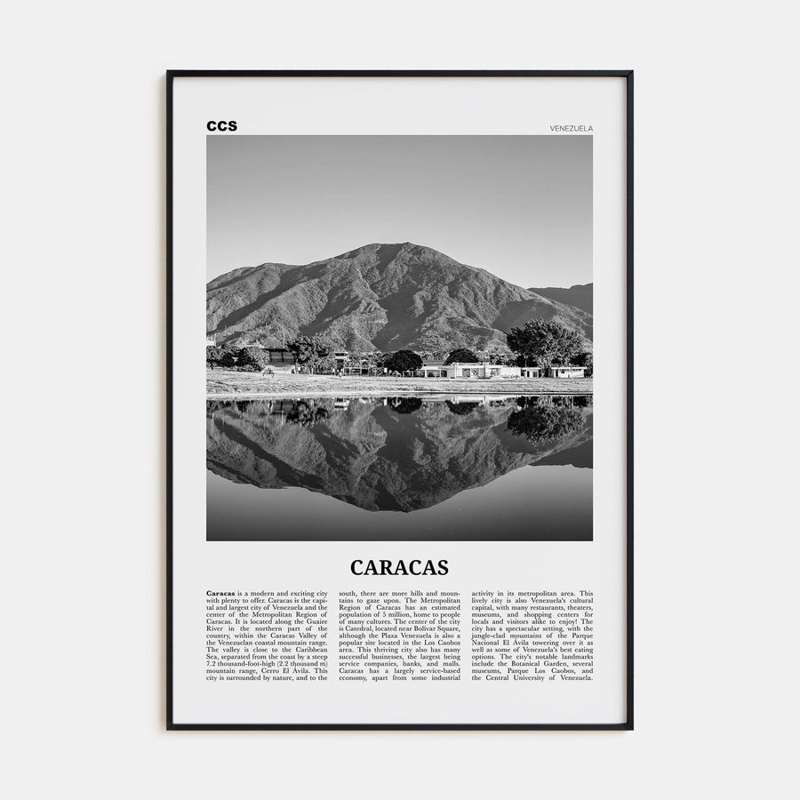 Caracas No 3 Poster None / 8x12 in Nbourhood Travel B&W Poster