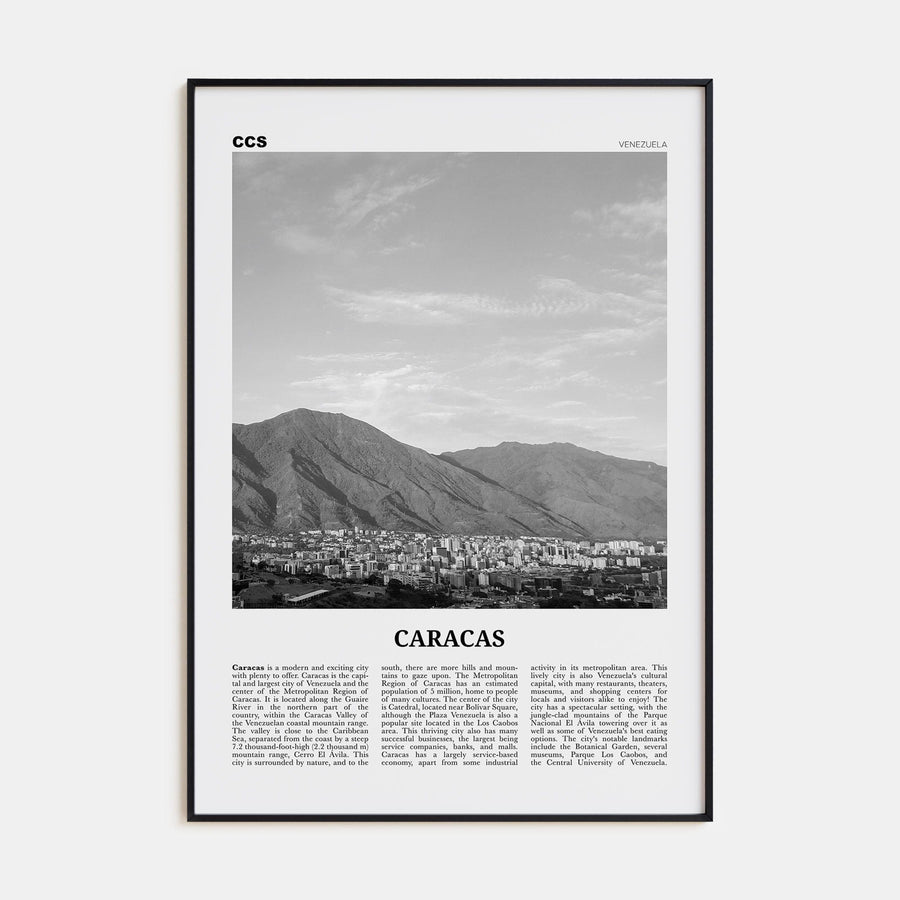 Caracas No 4 Poster None / 8x12 in Nbourhood Travel B&W Poster