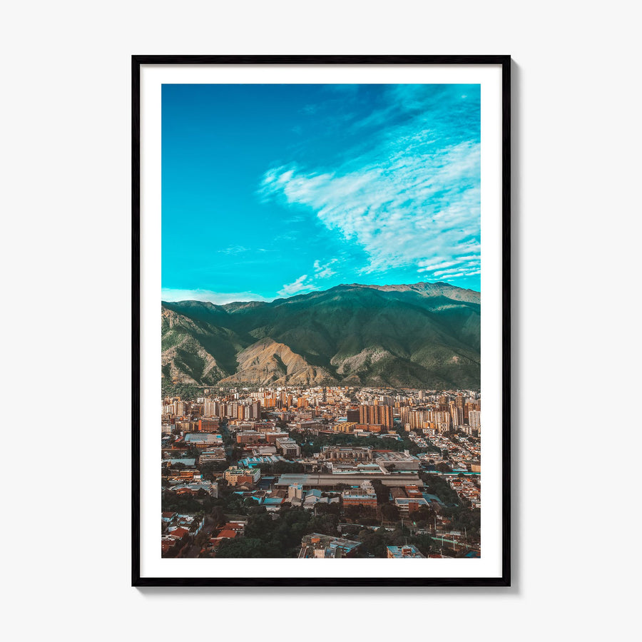 Caracas Photo Poster, framed poster mockup, white border