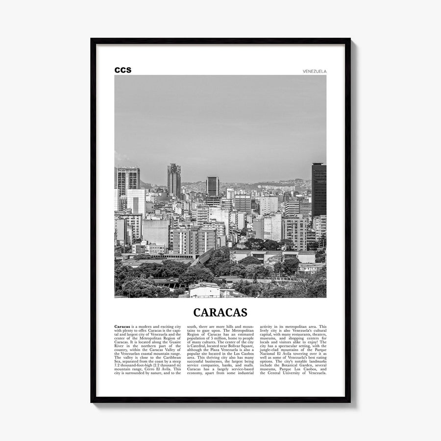 Caracas Newspaper No 1 Poster, framed poster mockup