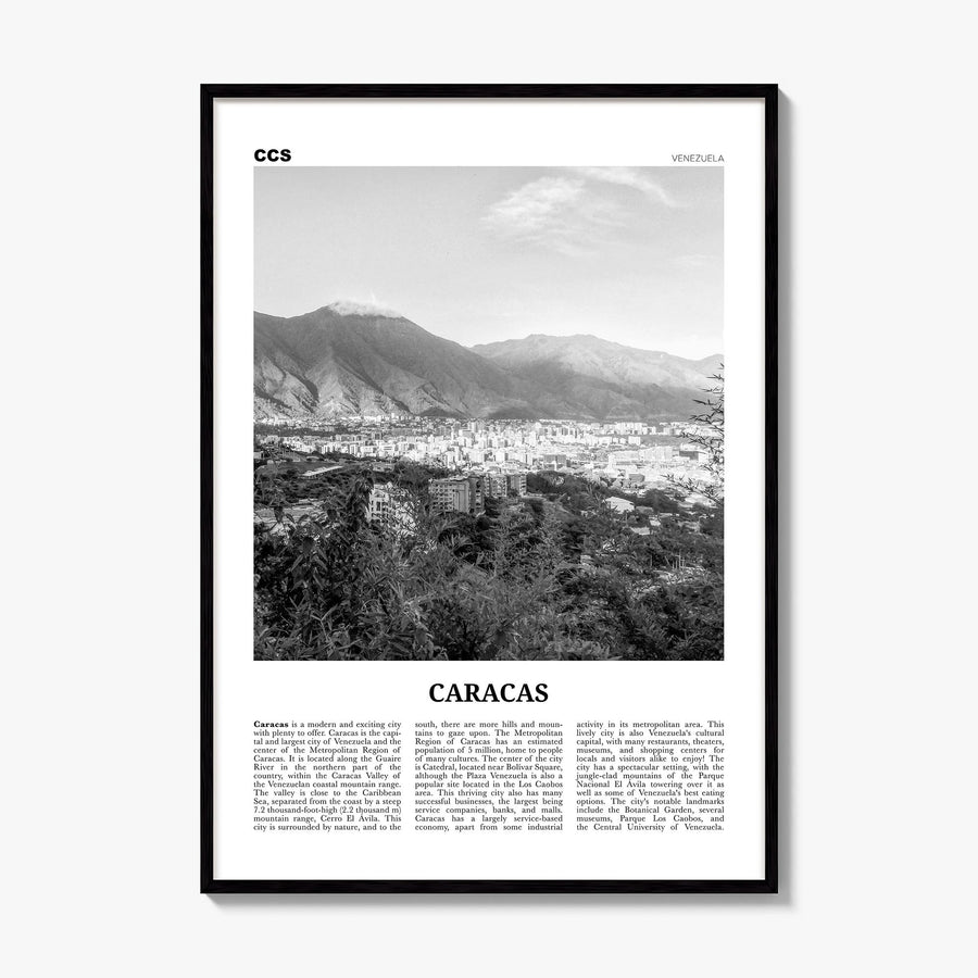 Caracas Newspaper No 2 Poster, framed poster mockup