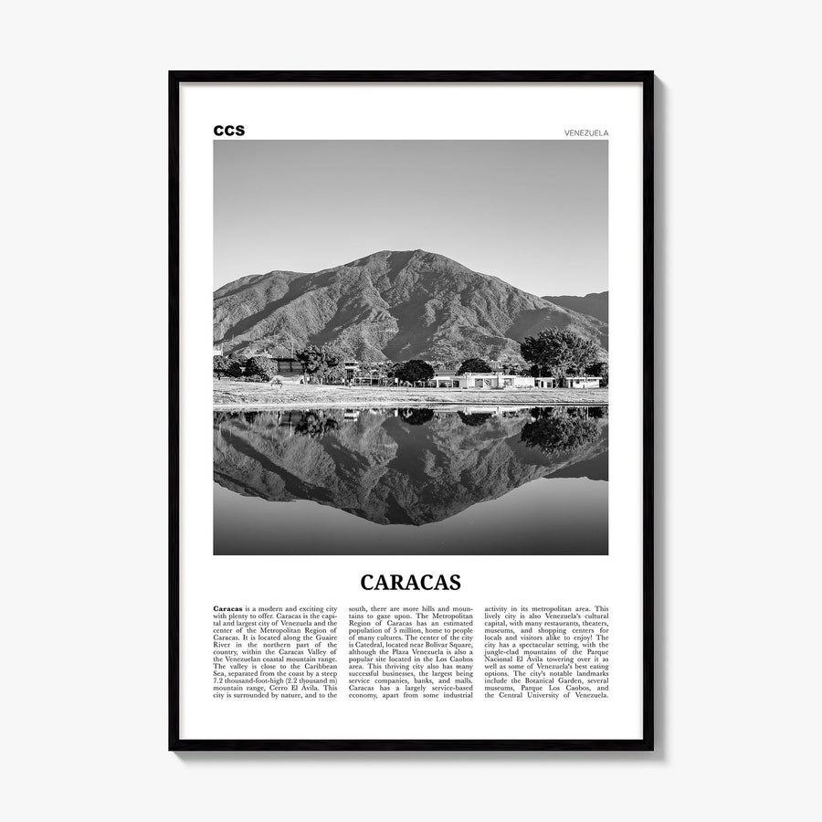 Caracas Newspaper No 3 Poster, framed poster mockup