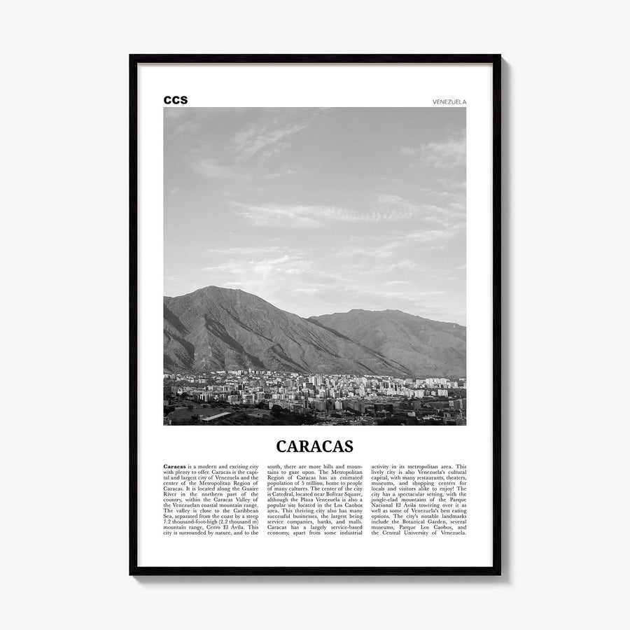 Caracas Newspaper No 4 Poster, framed poster mockup
