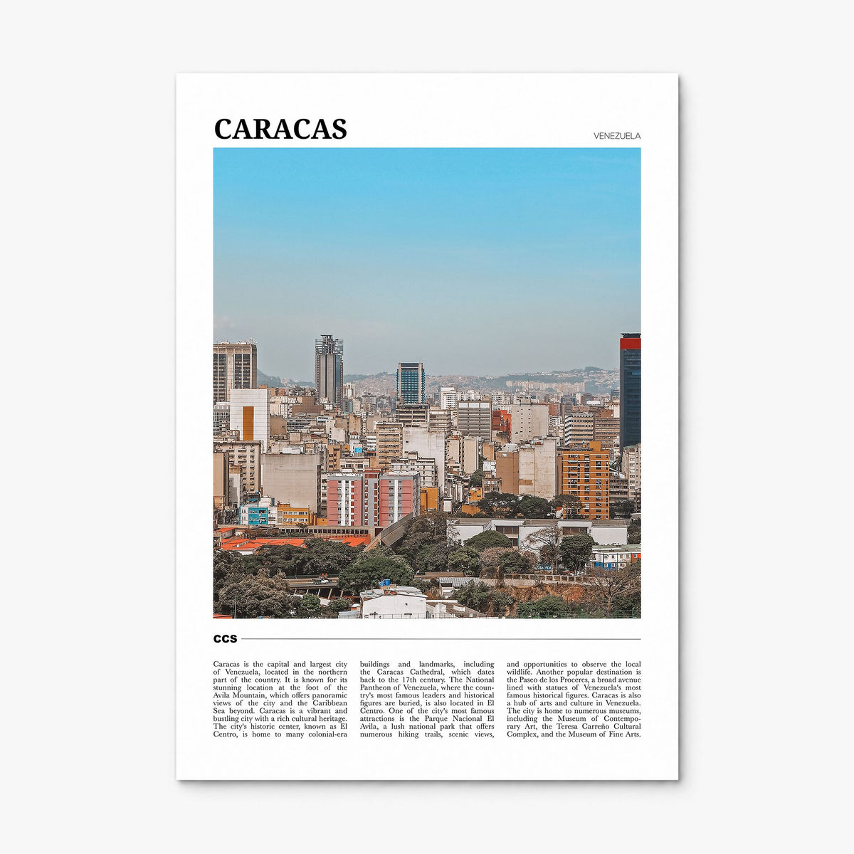 Caracas Travel No 3 Poster, print only (unframed)