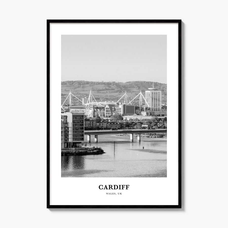 Cardiff Classic Poster, framed poster mockup