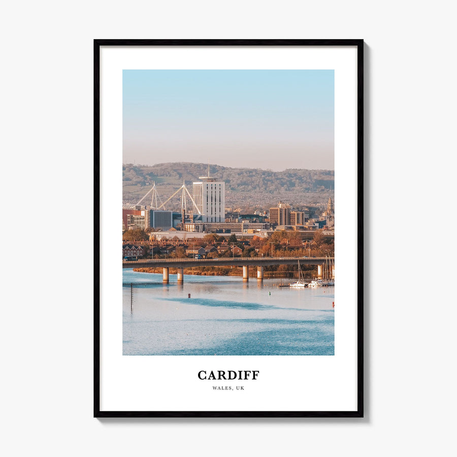 Cardiff Classic Poster, framed poster mockup