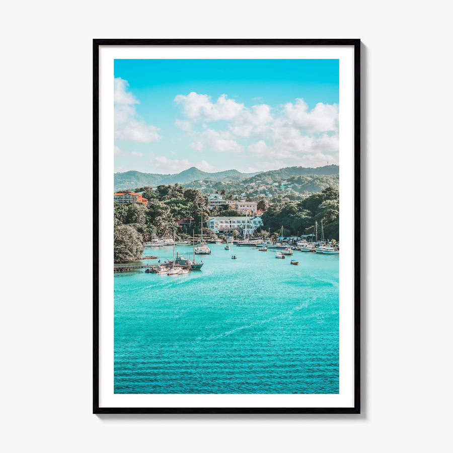 Caribbean Photo Poster, framed poster mockup, white border