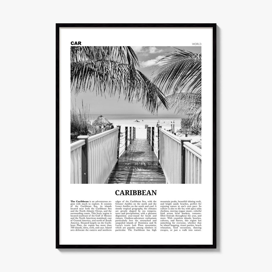 Caribbean Newspaper No 2 Poster, framed poster mockup