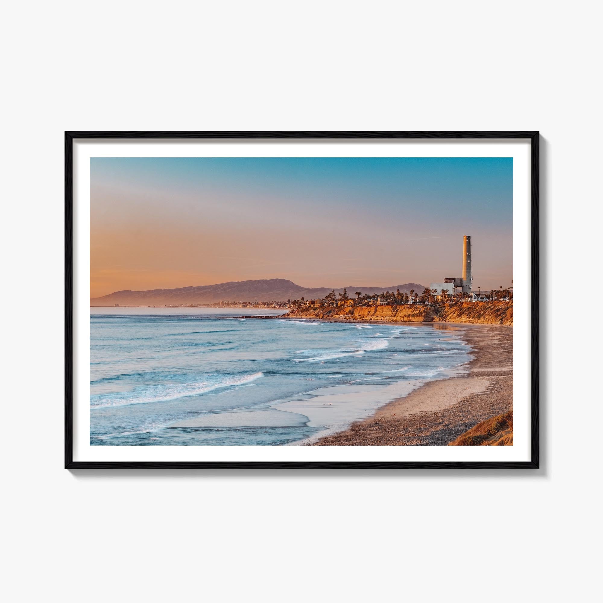Carlsbad colorful photo poster of California, USA – horizontal wall art, unframed print shown in interior mockup