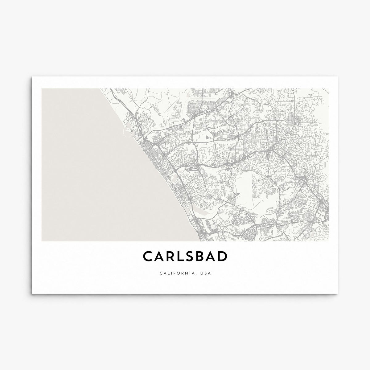 Carlsbad Map Poster, print only (unframed)
