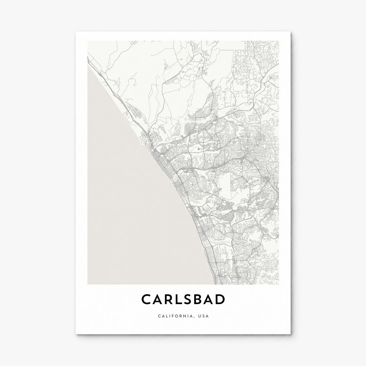 Carlsbad Map Poster, print only (unframed)