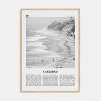 Carlsbad No 1 Poster Natural Wood / 8x12 in Nbourhood Travel B&W Poster