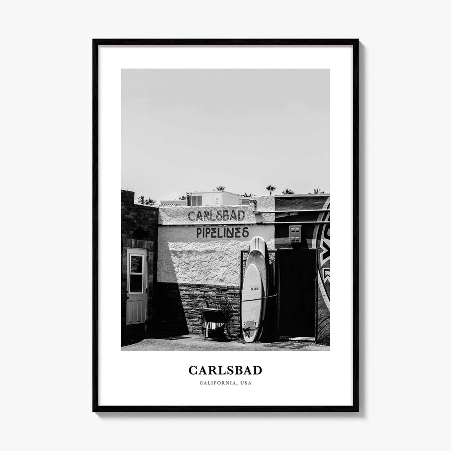 Carlsbad Classic No 2 Poster, framed poster mockup
