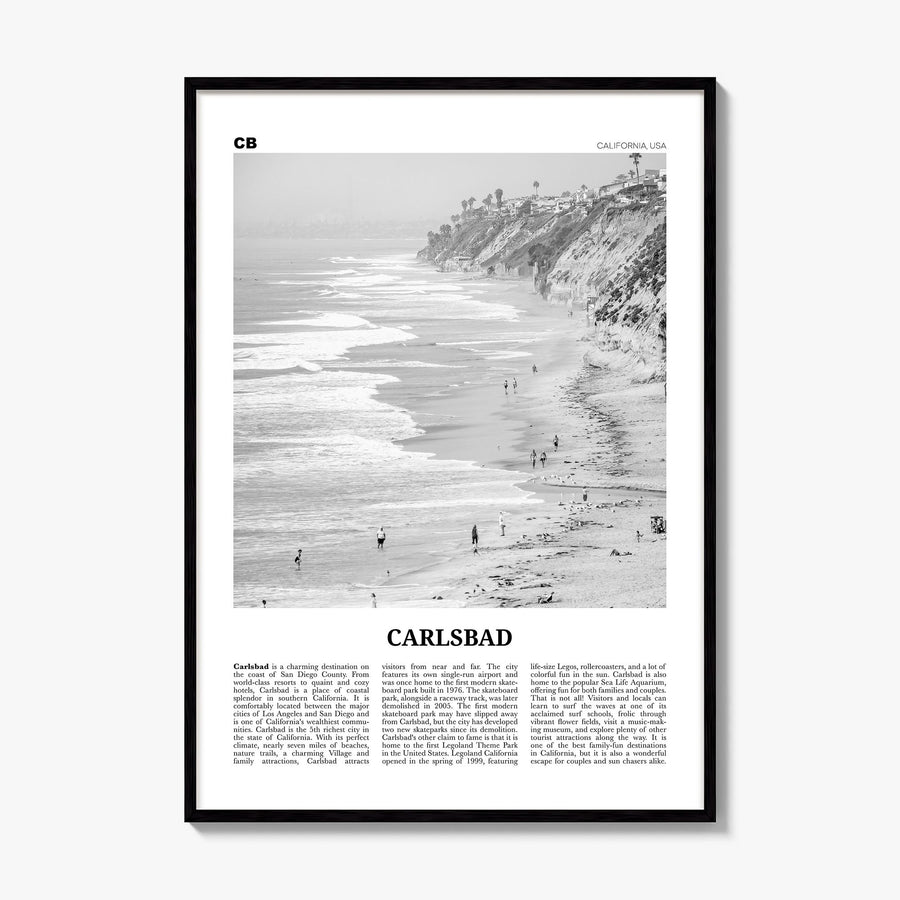 Carlsbad Newspaper No 1 Poster, framed poster mockup