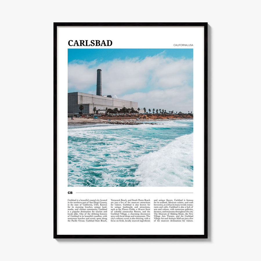 Carlsbad Travel No 1 Poster, framed poster mockup