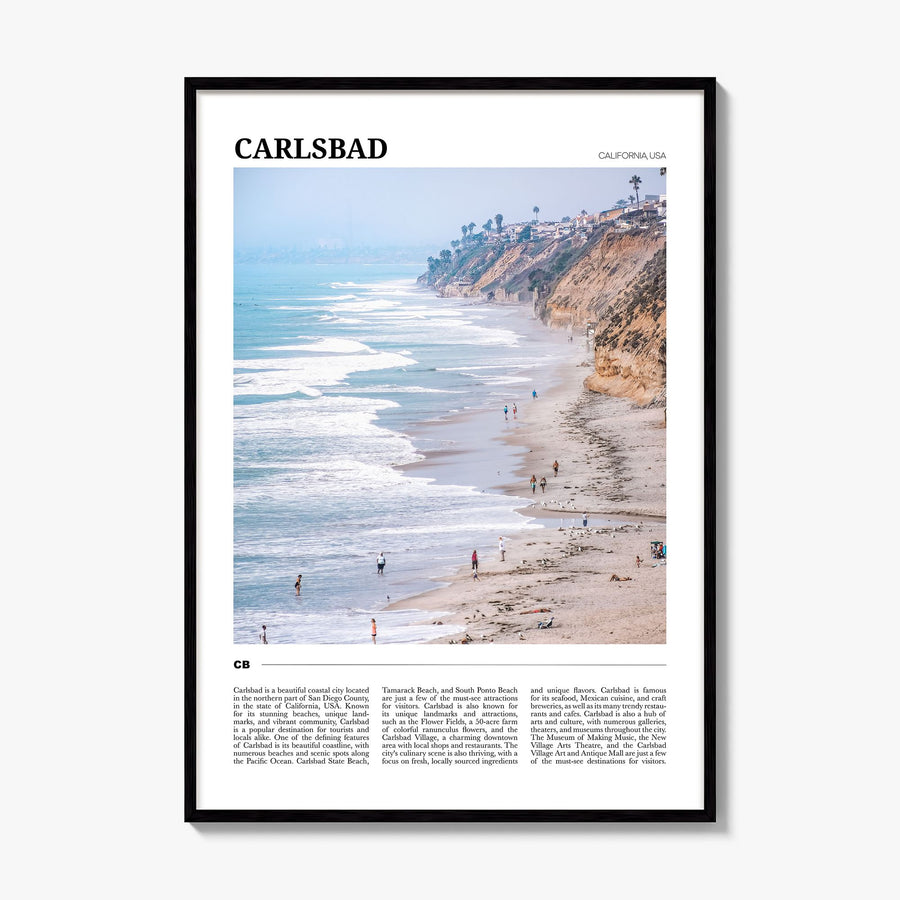 Carlsbad Travel No 2 Poster, framed poster mockup