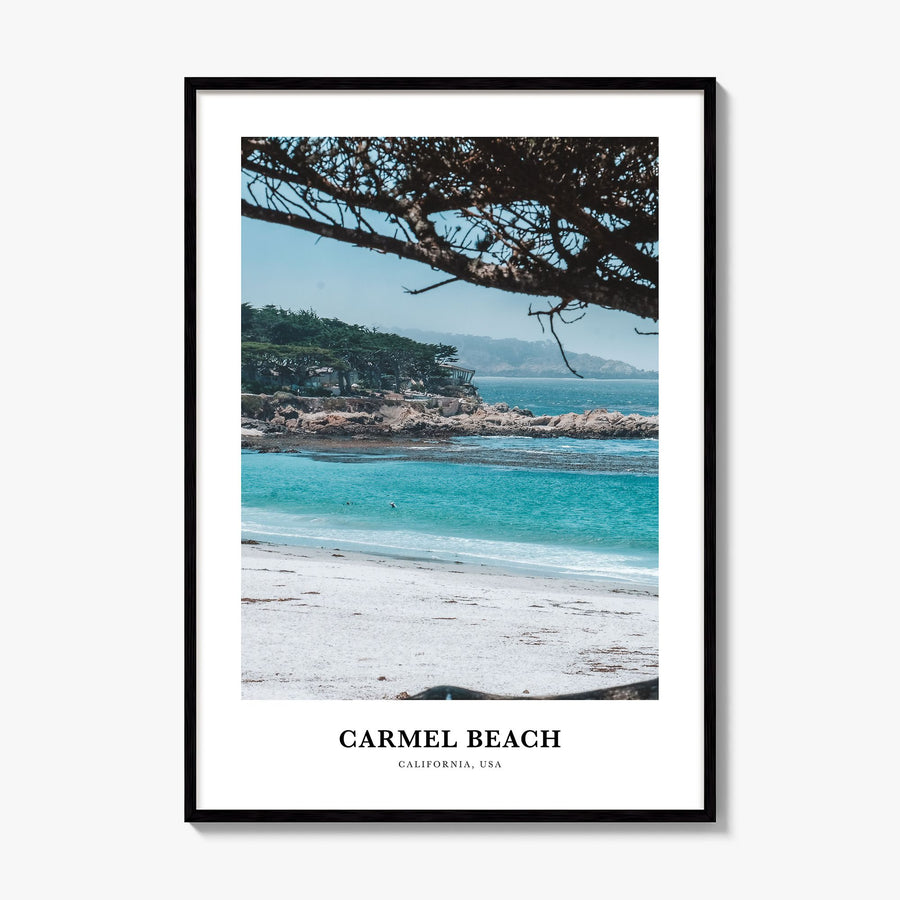 Carmel Beach Classic Poster, framed poster mockup