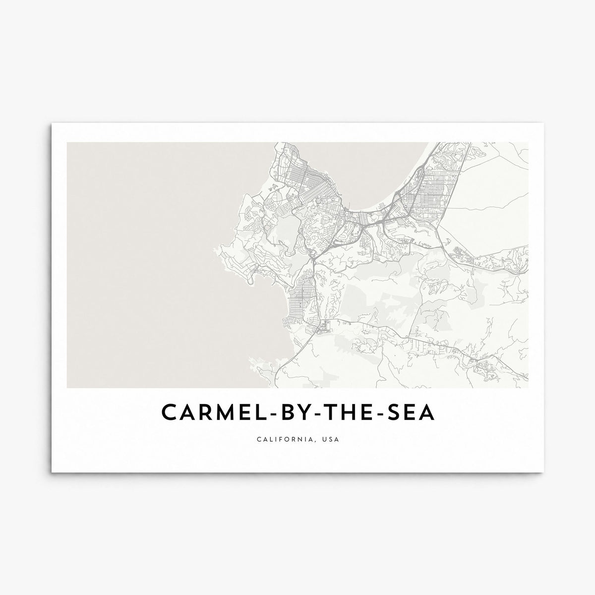 Carmel-by-the-Sea Map Poster, print only (unframed)