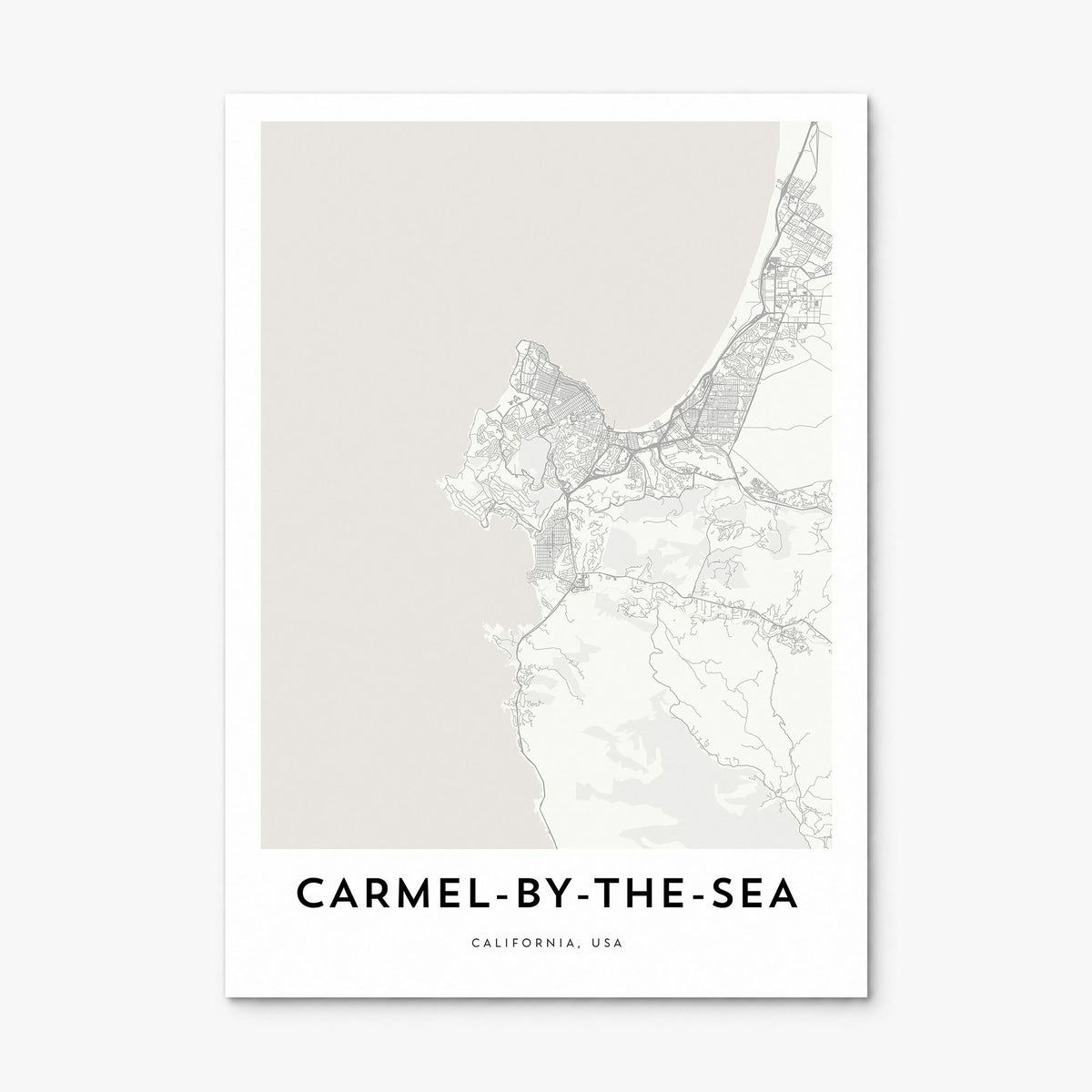 Carmel-by-the-Sea Map Poster, print only (unframed)