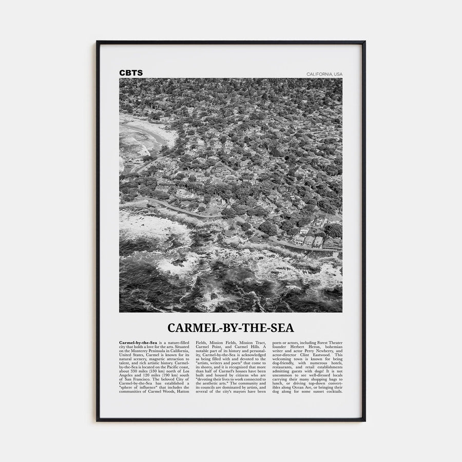 Carmel-by-the-Sea Poster None / 8x12 in Nbourhood Travel B&W Poster