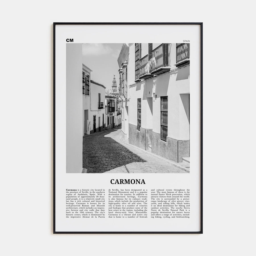 Carmona Poster None / 8x12 in Nbourhood Travel B&W Poster