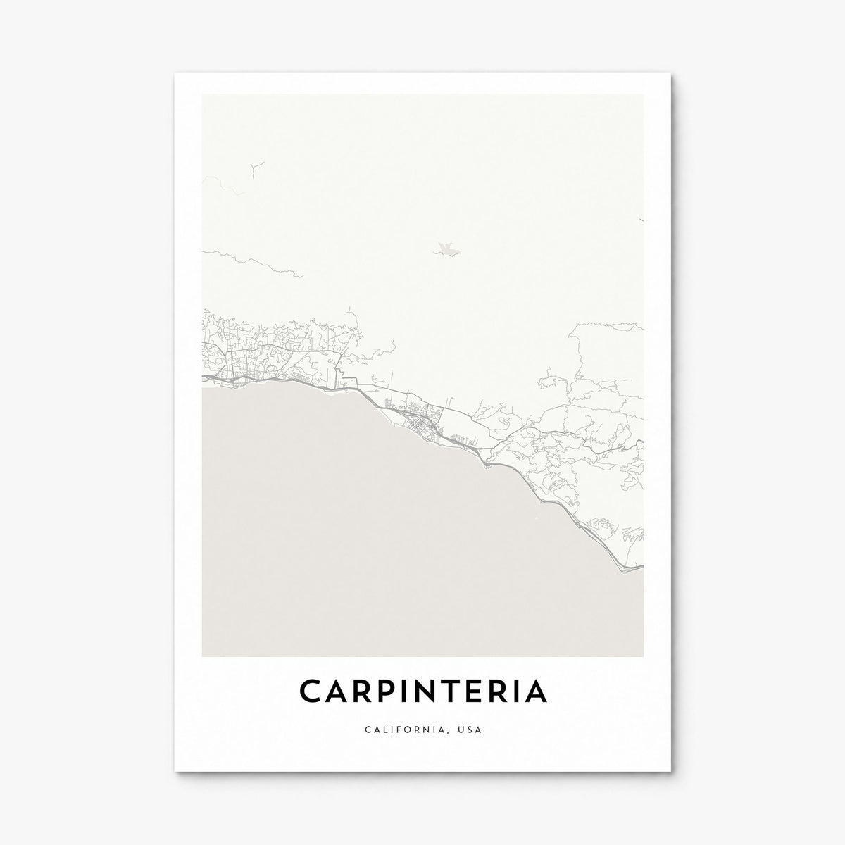 Carpinteria Map Poster, print only (unframed)