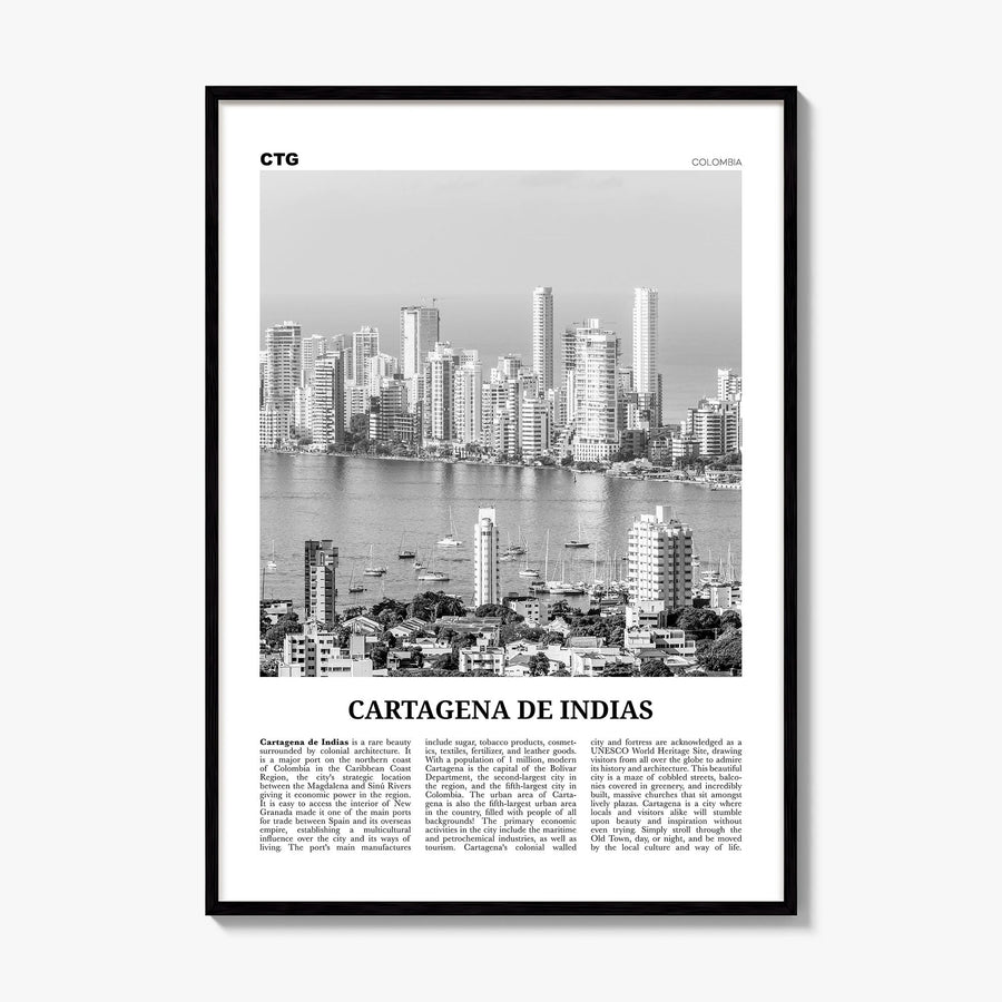 Cartagena de Indias Newspaper Poster, framed poster mockup