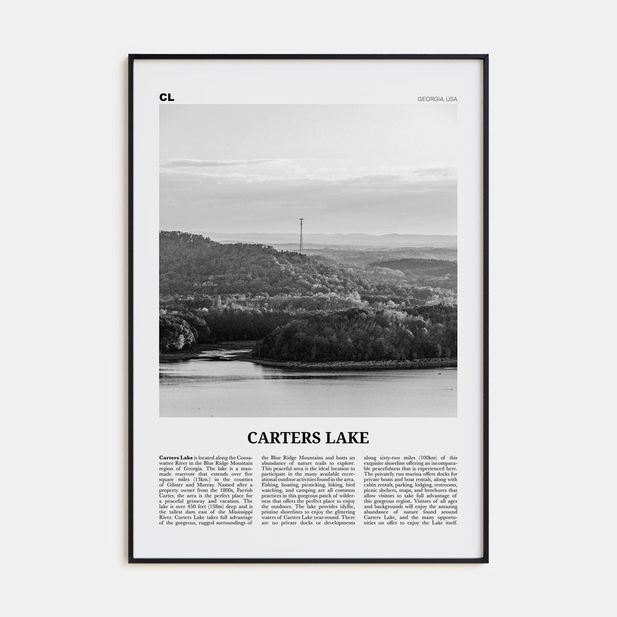 Carters Lake Poster None / 8x12 in Nbourhood Travel B&W Poster