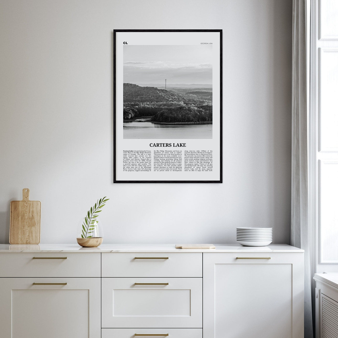 Carters Lake Poster Nbourhood Travel B&W Poster