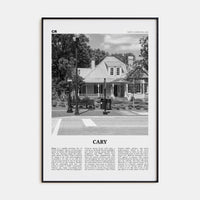 Cary Poster None / 8x12 in Nbourhood Travel B&W Poster