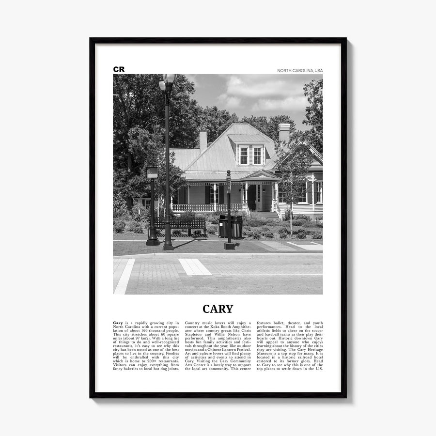 Cary Newspaper Poster, framed poster mockup