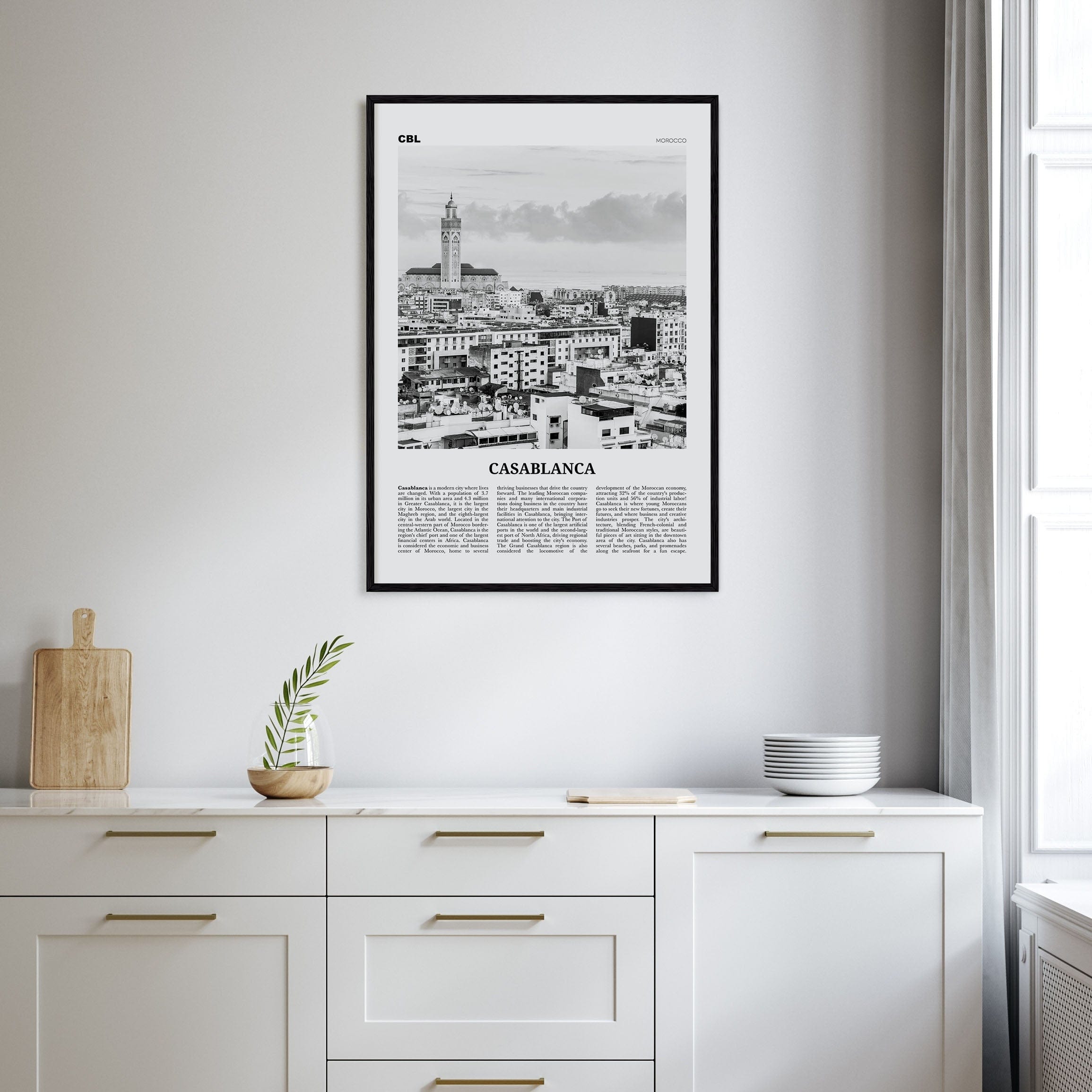 Casablanca Poster Nbourhood Travel B&W Poster