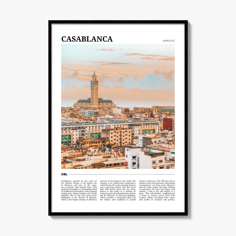 Casablanca Travel Poster, framed poster mockup