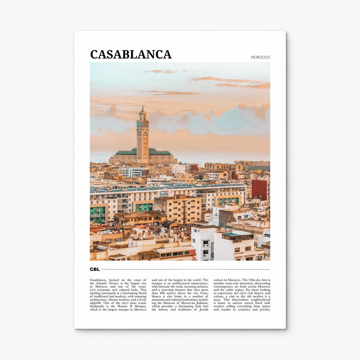 Casablanca Travel Poster, print only (unframed)