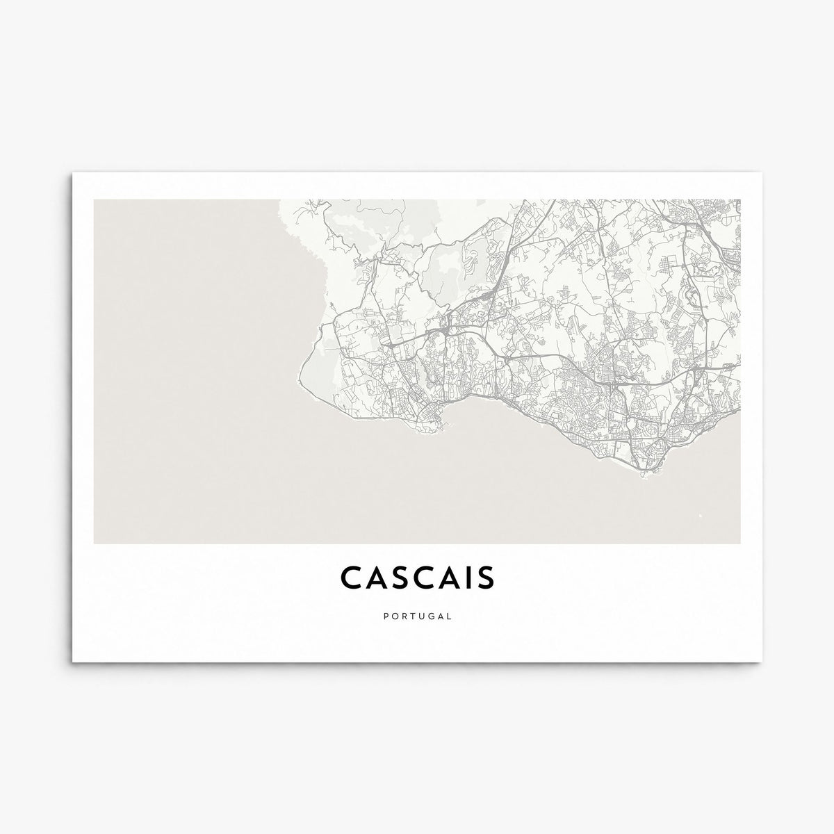 Cascais Map Poster, print only (unframed)