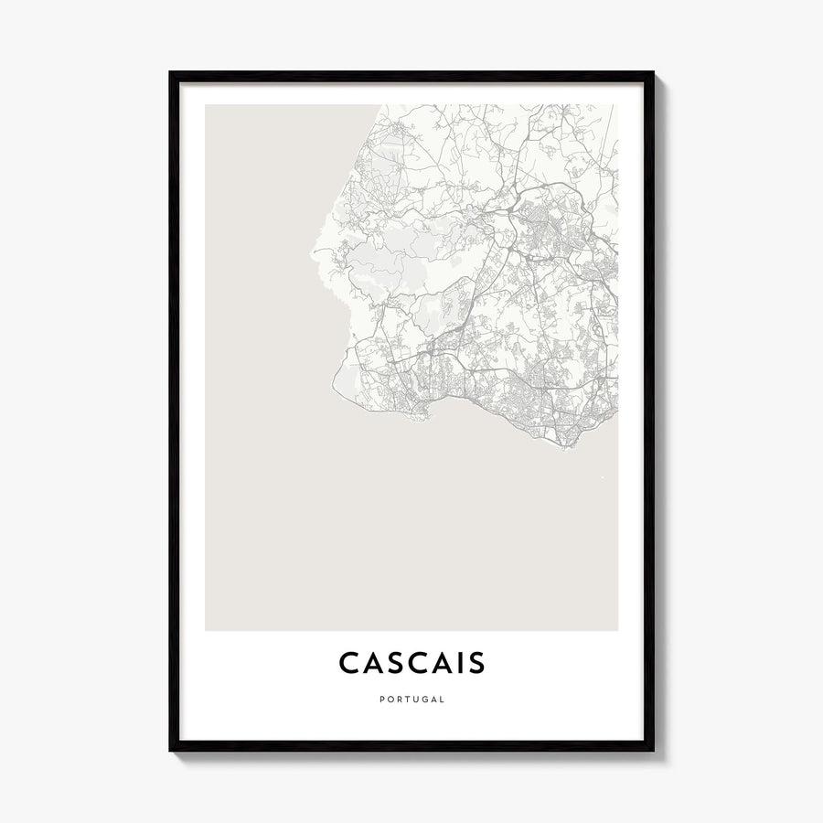 Cascais Map Poster, framed poster mockup