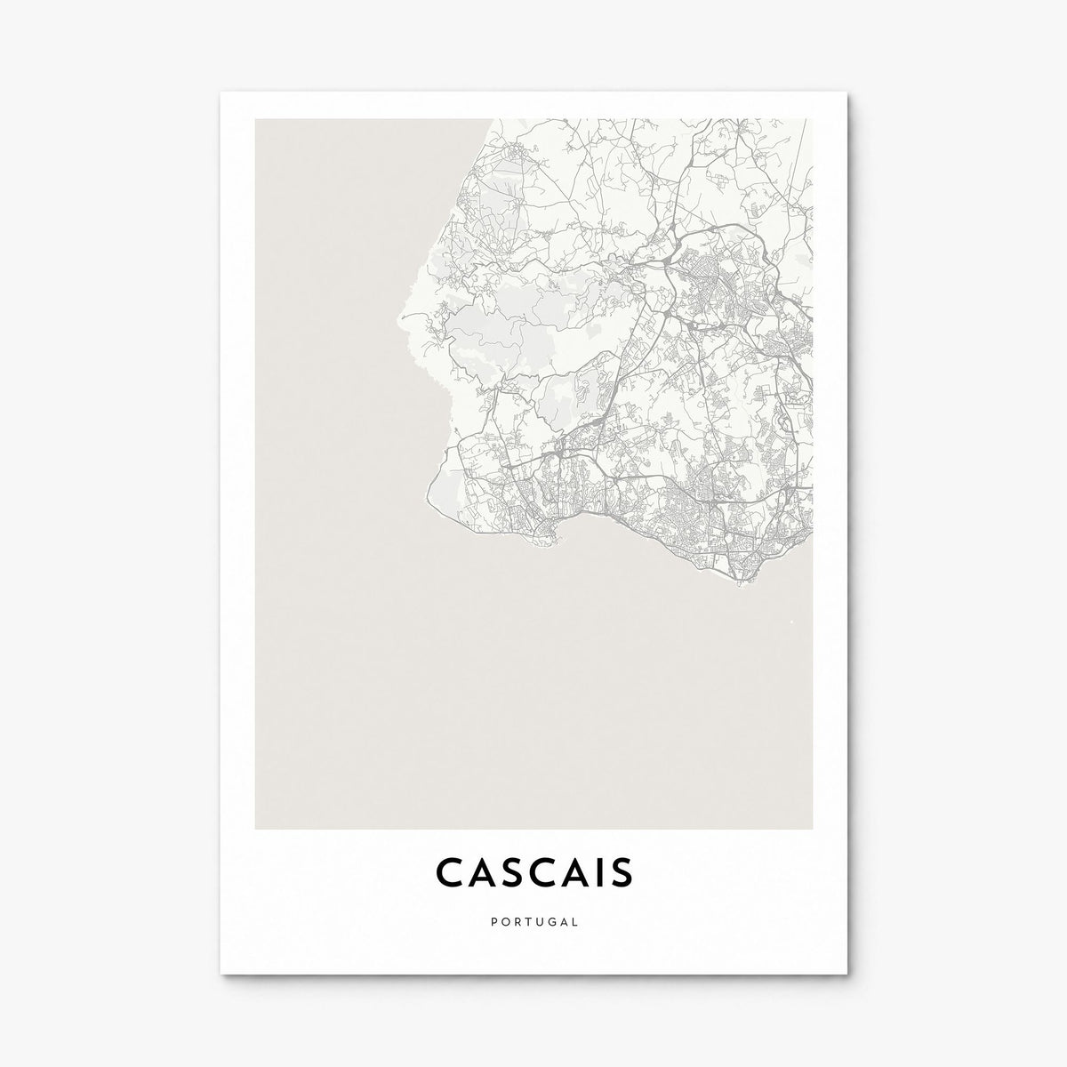 Cascais Map Poster, print only (unframed)