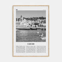 Cascais Poster Natural Wood / 8x12 in Nbourhood Travel B&W Poster