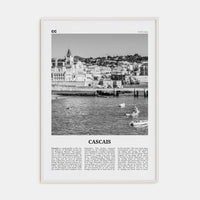 Cascais Poster White Wood / 8x12 in Nbourhood Travel B&W Poster