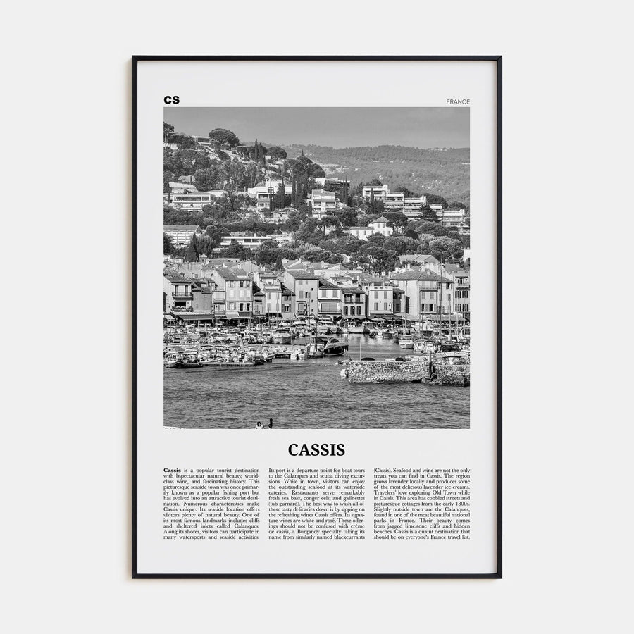 Cassis Poster None / 8x12 in Nbourhood Travel B&W Poster