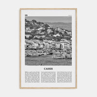 Cassis Poster Natural Wood / 8x12 in Nbourhood Travel B&W Poster