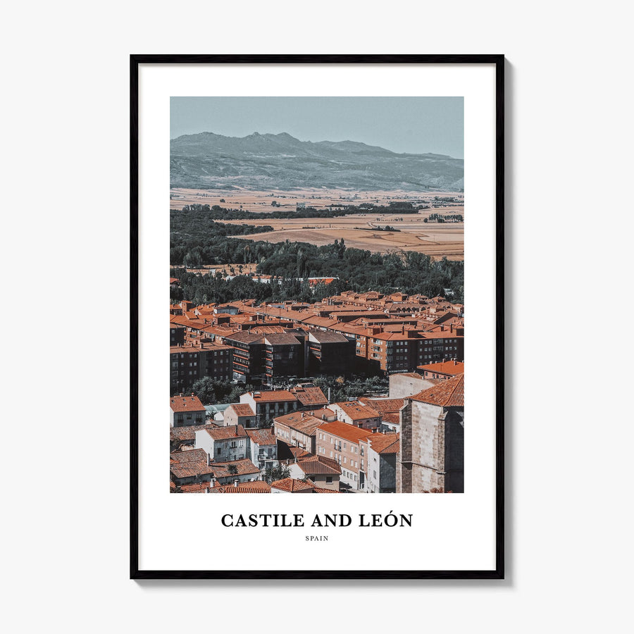 Castile and León Classic Poster, framed poster mockup