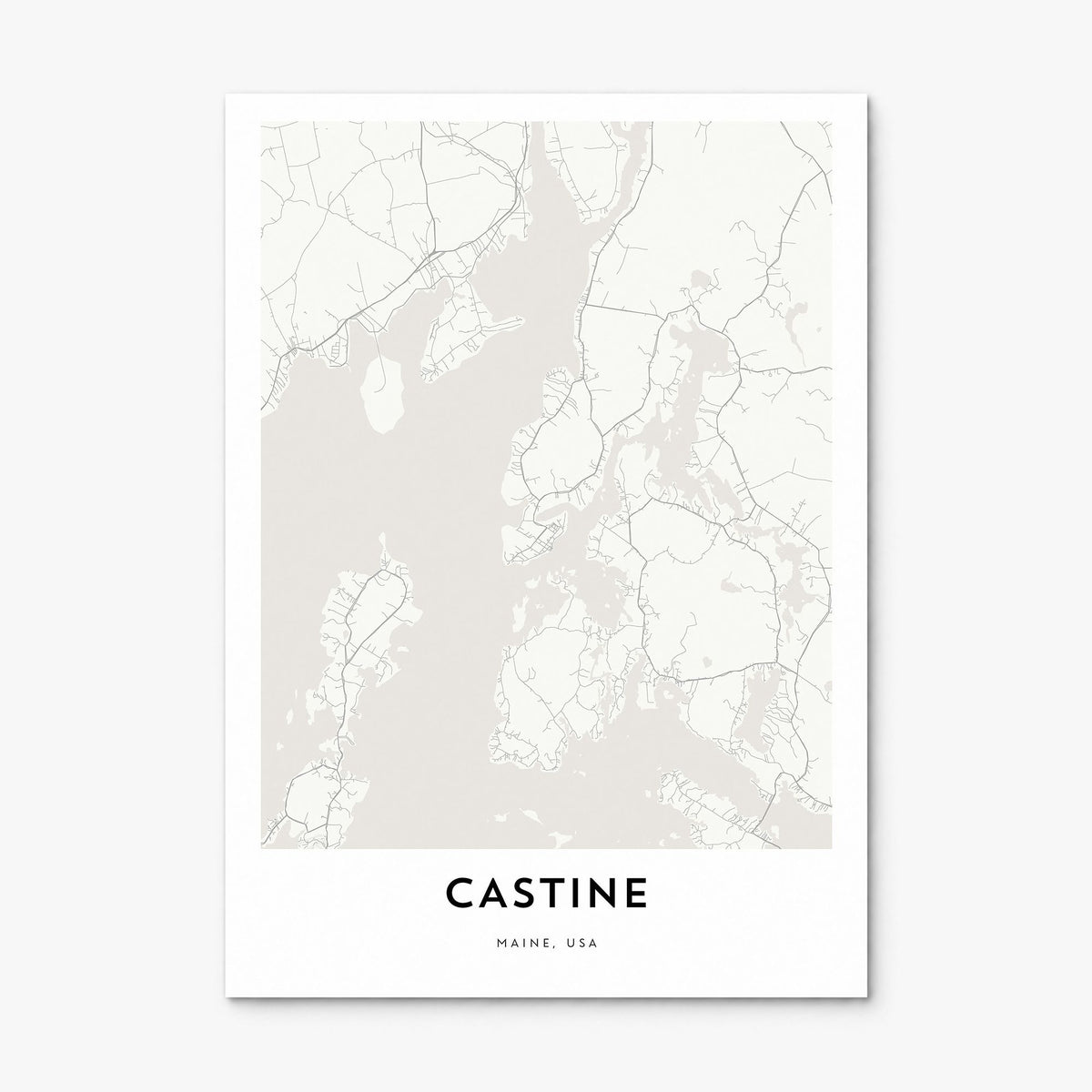 Castine Map Poster, print only (unframed)