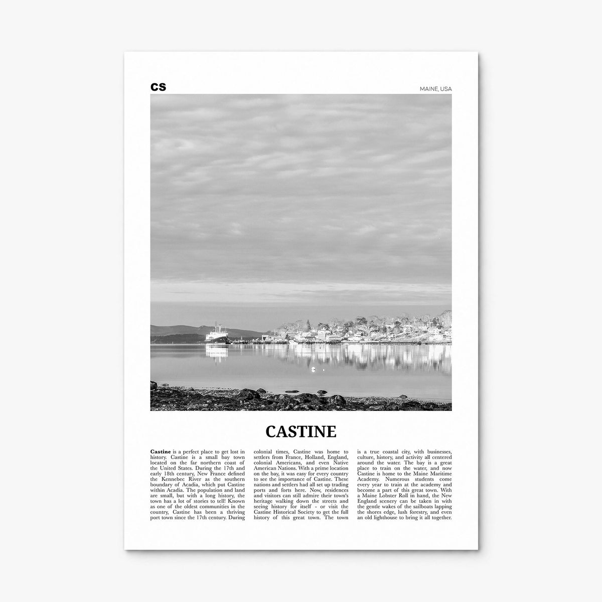 Castine Newspaper Poster, print only (unframed)